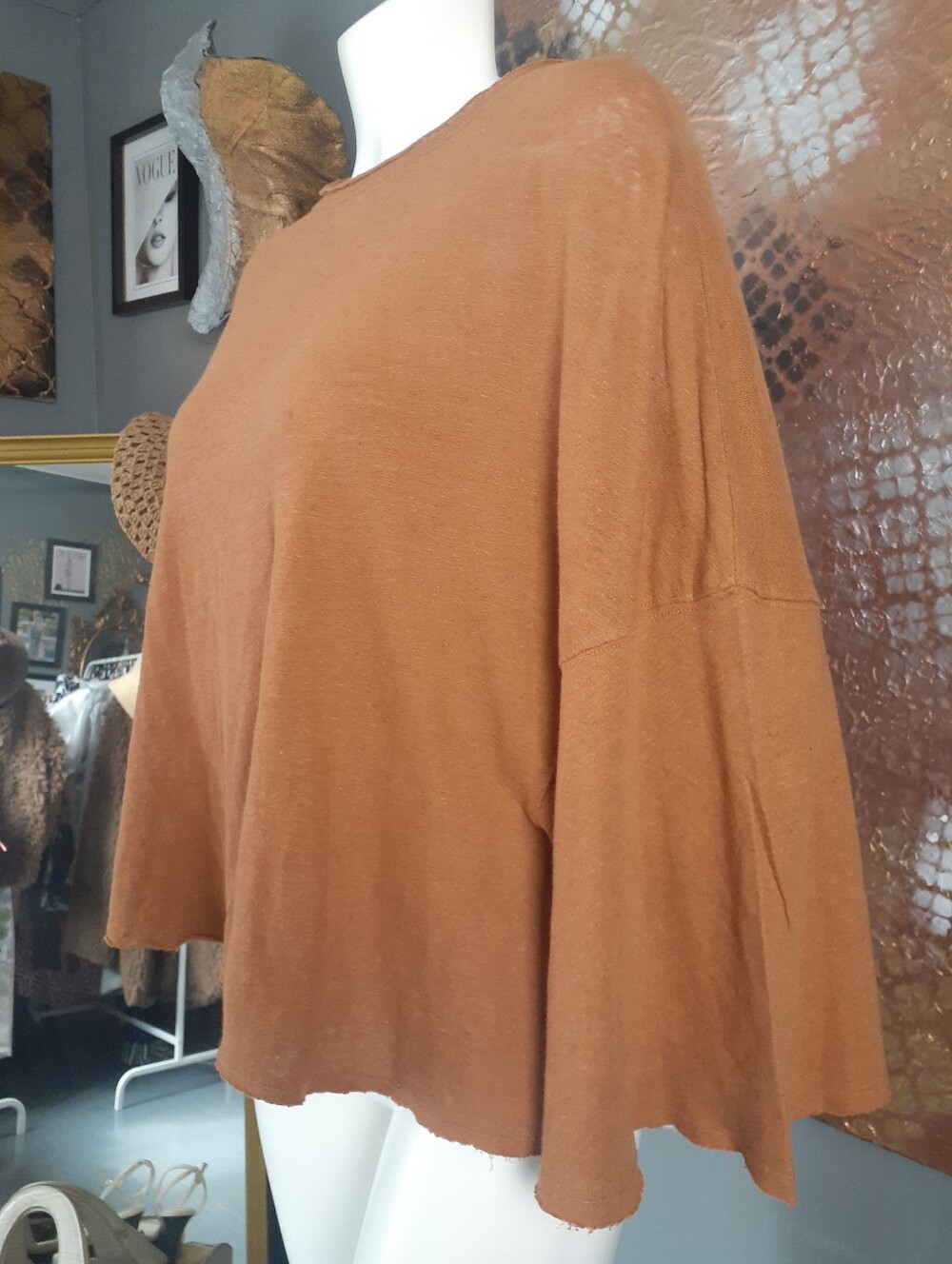 Zara Nwt Women's Lightweight Knit Top - Rust/Brown - Picture 7 of 12